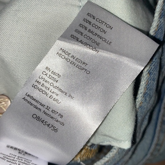 Free People shorts denim jean gray cut off distressed NEW loose cannon size 24 - Picture 8 of 8